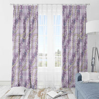Pua Kalaunu Lei Window Curtain Palaka Pattern