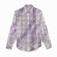 Pua Kalaunu Lei Women Casual Shirt Palaka Pattern LT01 - Polynesian Pride