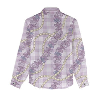 Pua Kalaunu Lei Women Casual Shirt Palaka Pattern LT01 - Polynesian Pride