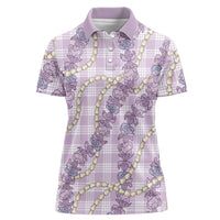 Pua Kalaunu Lei Women Polo Shirt Palaka Pattern