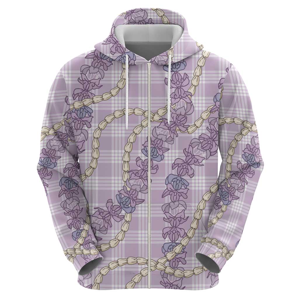 Pua Kalaunu Lei Zip Hoodie Palaka Pattern