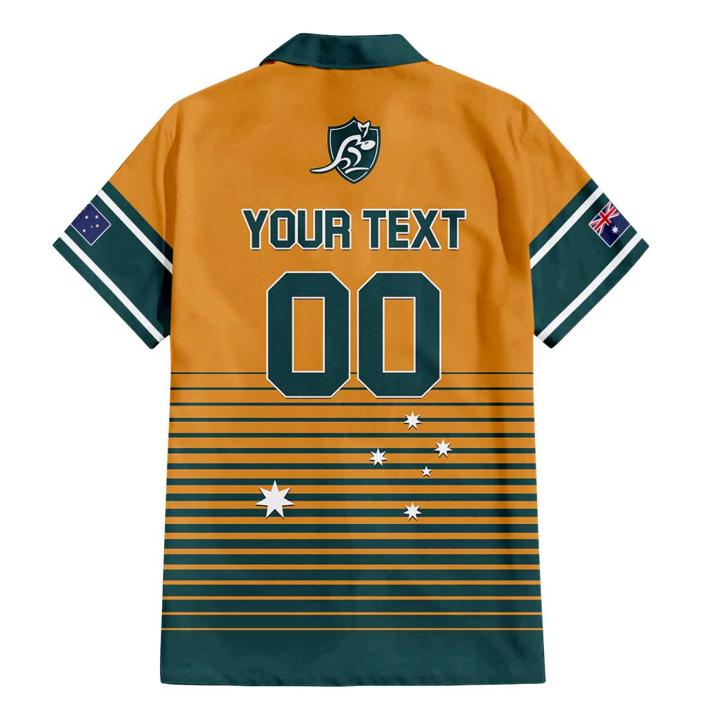 Custom Rugby Australia Family Matching Mermaid Dress and Hawaiian Shirt Junior Wallabies Go Champions LT01 - Polynesian Pride