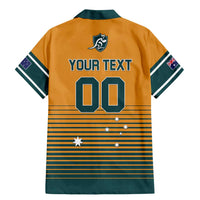 Custom Rugby Australia Family Matching Mermaid Dress and Hawaiian Shirt Junior Wallabies Go Champions LT01 - Polynesian Pride