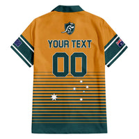 Custom Rugby Australia Family Matching Off Shoulder Maxi Dress and Hawaiian Shirt Junior Wallabies Go Champions LT01 - Polynesian Pride