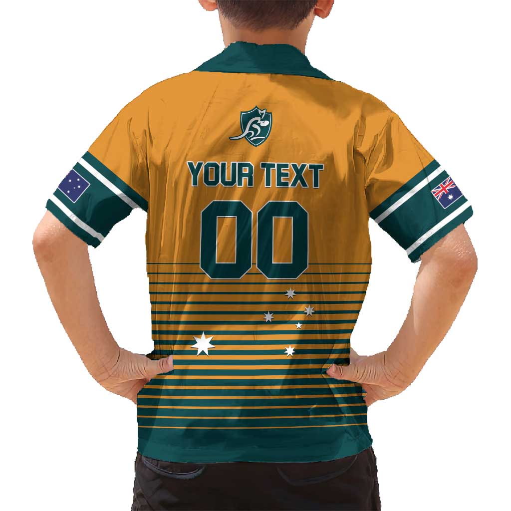 Custom Rugby Australia Family Matching Summer Maxi Dress and Hawaiian Shirt Junior Wallabies Go Champions LT01 - Polynesian Pride