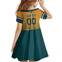 Custom Rugby Australia Family Matching Summer Maxi Dress and Hawaiian Shirt Junior Wallabies Go Champions LT01 - Polynesian Pride