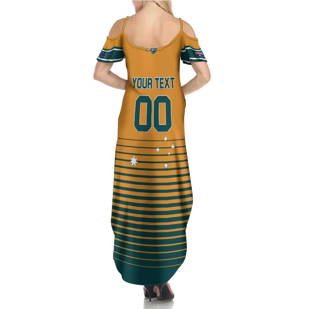 Custom Rugby Australia Family Matching Summer Maxi Dress and Hawaiian Shirt Junior Wallabies Go Champions LT01 - Polynesian Pride