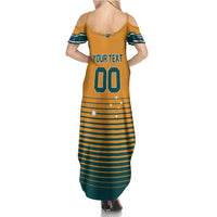 Custom Rugby Australia Family Matching Summer Maxi Dress and Hawaiian Shirt Junior Wallabies Go Champions LT01 - Polynesian Pride