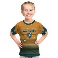 Custom Rugby Australia Kid T Shirt Junior Wallabies Go Champions