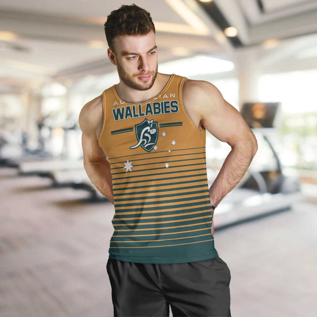 Custom Rugby Australia Men Tank Top Junior Wallabies Go Champions