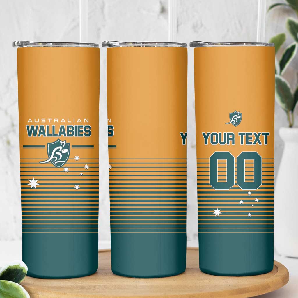 Custom Rugby Australia Skinny Tumbler Junior Wallabies Go Champions