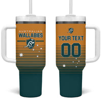 Custom Rugby Australia Tumbler With Handle Junior Wallabies Go Champions