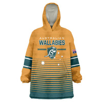 Custom Rugby Australia Wearable Blanket Hoodie Junior Wallabies Go Champions