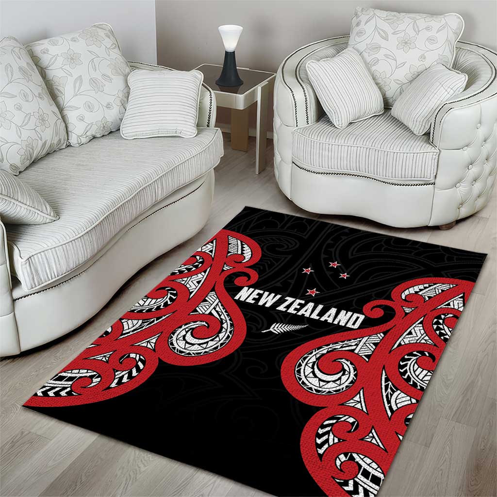 Rugby New Zealand Area Rug Baby Black Go Champions