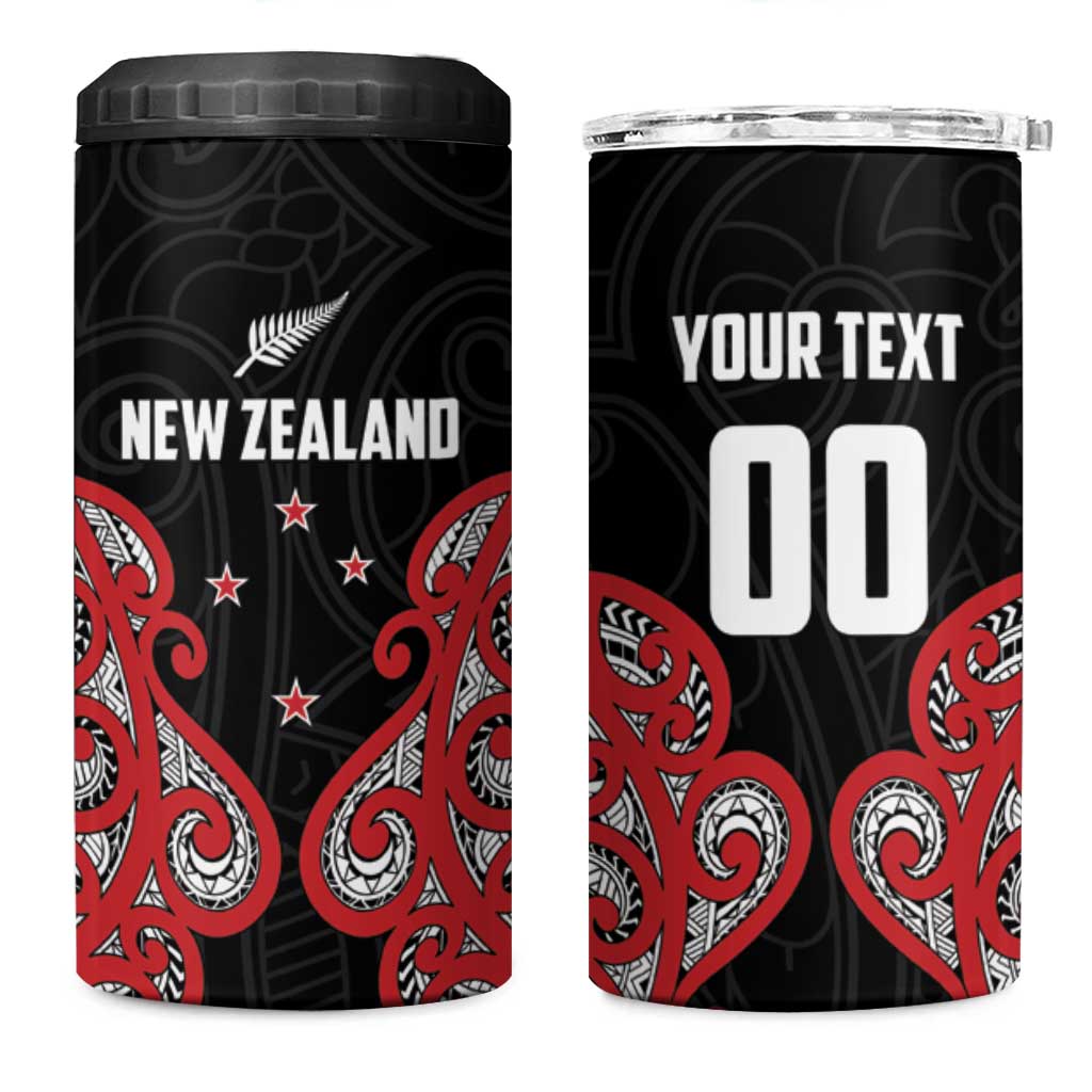 Custom Rugby New Zealand 4 in 1 Can Cooler Tumbler Baby Black Go Champions