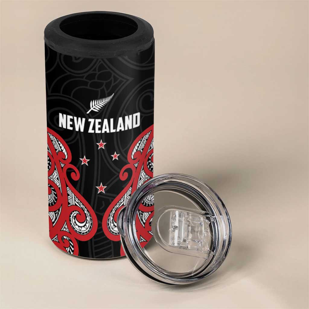 Custom Rugby New Zealand 4 in 1 Can Cooler Tumbler Baby Black Go Champions LT01 - Polynesian Pride