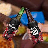Custom Rugby New Zealand 4 in 1 Can Cooler Tumbler Baby Black Go Champions LT01 - Polynesian Pride