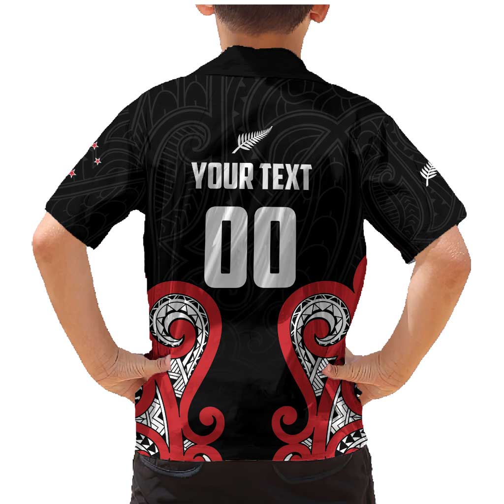 Custom Rugby New Zealand Family Matching Mermaid Dress and Hawaiian Shirt Baby Black Go Champions LT01 - Polynesian Pride