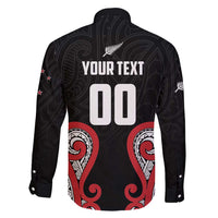Custom Rugby New Zealand Family Matching Mermaid Dress and Hawaiian Shirt Baby Black Go Champions LT01 - Polynesian Pride