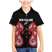 Custom Rugby New Zealand Family Matching Mermaid Dress and Hawaiian Shirt Baby Black Go Champions LT01 Son's Shirt Black - Polynesian Pride