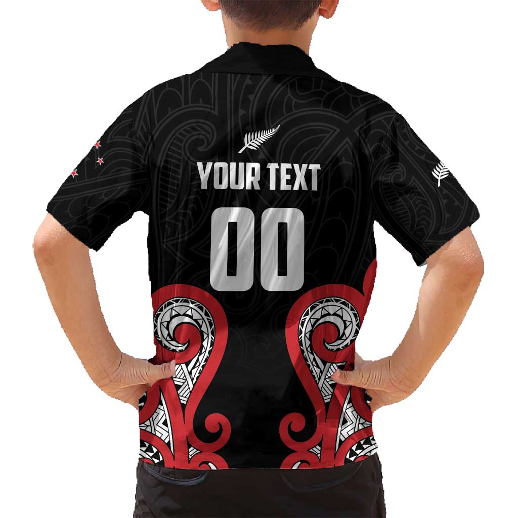 Custom Rugby New Zealand Family Matching Summer Maxi Dress and Hawaiian Shirt Baby Black Go Champions LT01 - Polynesian Pride