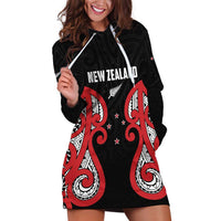 Custom Rugby New Zealand Hoodie Dress Baby Black Go Champions LT01 Black - Polynesian Pride