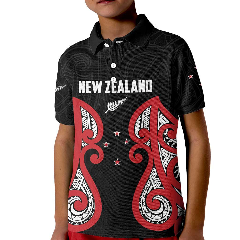 Custom Rugby New Zealand Kid Polo Shirt Baby Black Go Champions LT01 Kid Black - Polynesian Pride