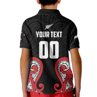 Custom Rugby New Zealand Kid Polo Shirt Baby Black Go Champions LT01 - Polynesian Pride