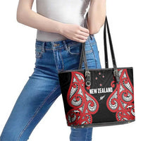 Rugby New Zealand Leather Tote Bag Baby Black Go Champions