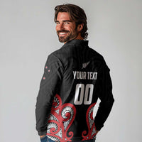 Custom Rugby New Zealand Long Sleeve Polo Shirt Baby Black Go Champions LT01 - Polynesian Pride