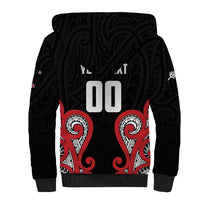 Custom Rugby New Zealand Sherpa Hoodie Baby Black Go Champions LT01 - Polynesian Pride