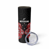 Custom Rugby New Zealand Skinny Tumbler Baby Black Go Champions