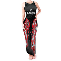Custom Rugby New Zealand Tank Maxi Dress Baby Black Go Champions LT01 Women Black - Polynesian Pride
