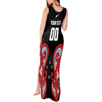 Custom Rugby New Zealand Tank Maxi Dress Baby Black Go Champions LT01 - Polynesian Pride