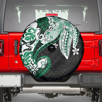 Monstera Plumeria Flowers Green Spare Tire Cover Polynesian Pattern LT01 - Polynesian Pride