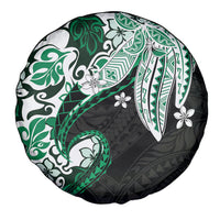 Monstera Plumeria Flowers Green Spare Tire Cover Polynesian Pattern LT01 - Polynesian Pride