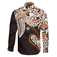 Monstera Plumeria Flowers Orange Family Matching Summer Maxi Dress and Hawaiian Shirt Polynesian Pattern LT01 - Polynesian Pride