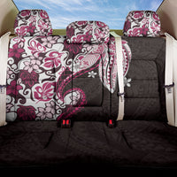 Monstera Plumeria Flowers Pink Back Car Seat Cover Polynesian Pattern