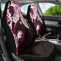 Monstera Plumeria Flowers Pink Car Seat Cover Polynesian Pattern LT01 - Polynesian Pride