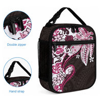 Monstera Plumeria Flowers Pink Lunch Bag Polynesian Pattern LT01 - Polynesian Pride
