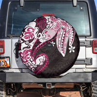 Monstera Plumeria Flowers Pink Spare Tire Cover Polynesian Pattern LT01 Pink - Polynesian Pride