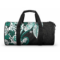 Monstera Plumeria Flowers Teal Duffle Bag Polynesian Pattern LT01 One size Teal - Polynesian Pride
