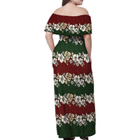 Hawaiian Hibiscus Christmas Color Family Matching Off Shoulder Maxi Dress and Hawaiian Shirt Unique LT01 - Polynesian Pride