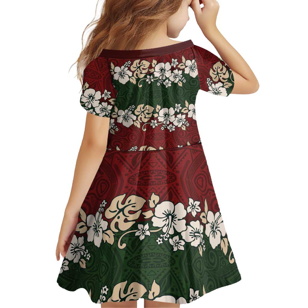 Hawaiian Hibiscus Christmas Color Family Matching Puletasi and Hawaiian Shirt Unique LT01 - Polynesian Pride