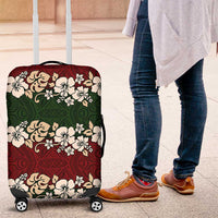Hawaiian Hibiscus Christmas Color Luggage Cover Unique LT01 Red - Polynesian Pride