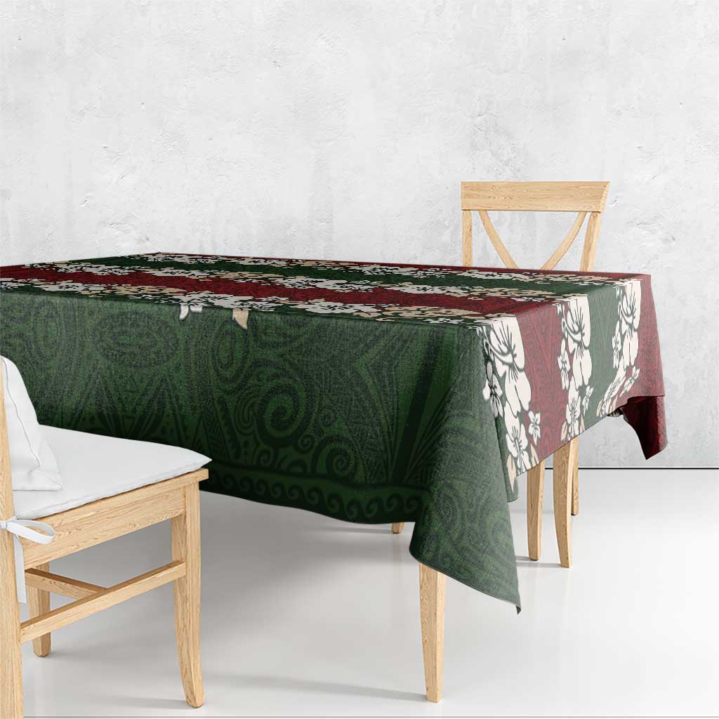 Hawaiian Hibiscus Christmas Color Tablecloth Unique