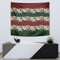Hawaiian Hibiscus Christmas Color Tapestry Unique