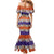 Hawaiian Hibiscus Family Matching Mermaid Dress and Hawaiian Shirt Orange and Purple Unique
