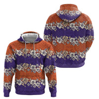 Hawaiian Hibiscus Hoodie Orange and Purple Unique LT01 - Polynesian Pride