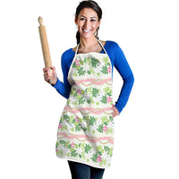 Monstera Tiare Plumeria Lei Pattern Apron Green Version LT01 - Polynesian Pride
